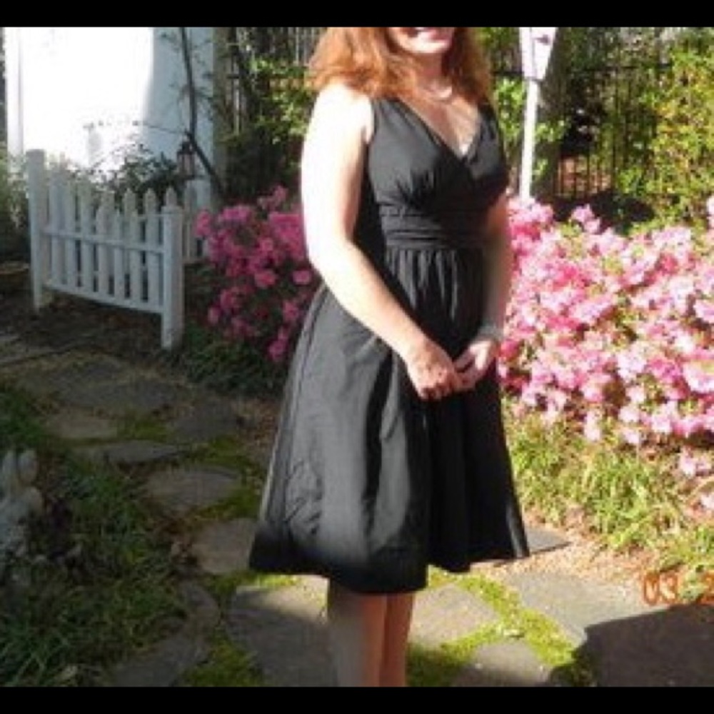 BHLDN (Anthropologie) black beribboned dress